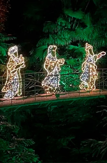 Сад в Штутгарте, освещенный рождественскими огнями, в один из предыдущих сезонов