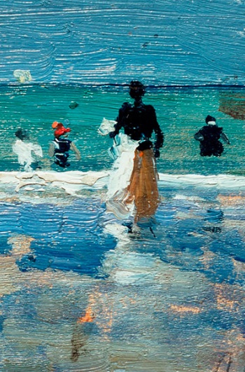 ホアキン・ソローリャ。『ビーチにて』。サン・セバスティアン、1900年。ソローリャ美術館