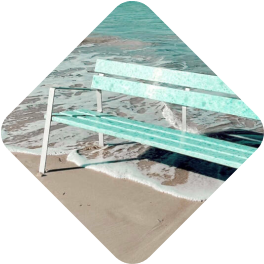 Reflexion am Meer