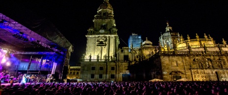 Plaza del Obradoiro i katedra w Santiago de Compostela