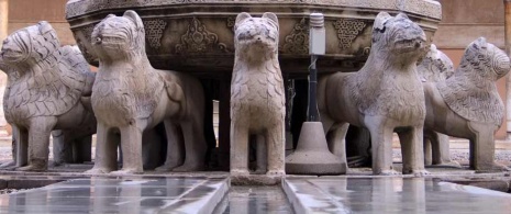 Courtyard of the Lions in the Alhambra, Granada