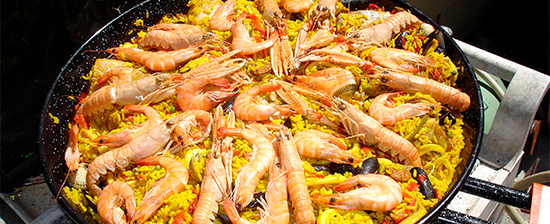 Paella de frutos do mar