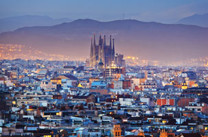 Vue générale de la ville de Barcelone
