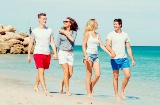 Group of friends on the beach