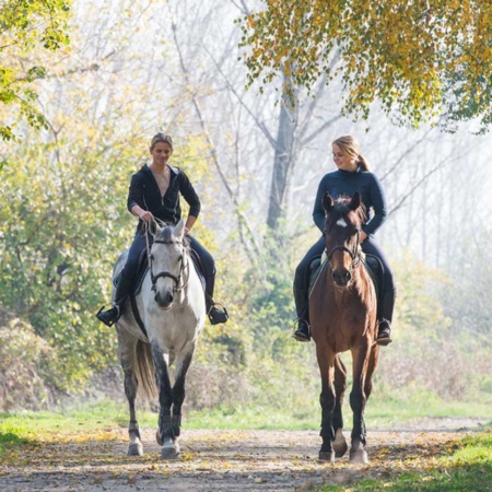 Jeunes filles à cheval