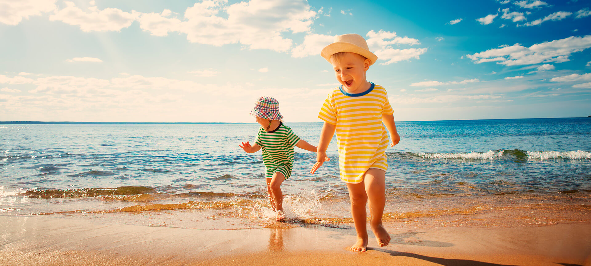 Children enjoying the beach