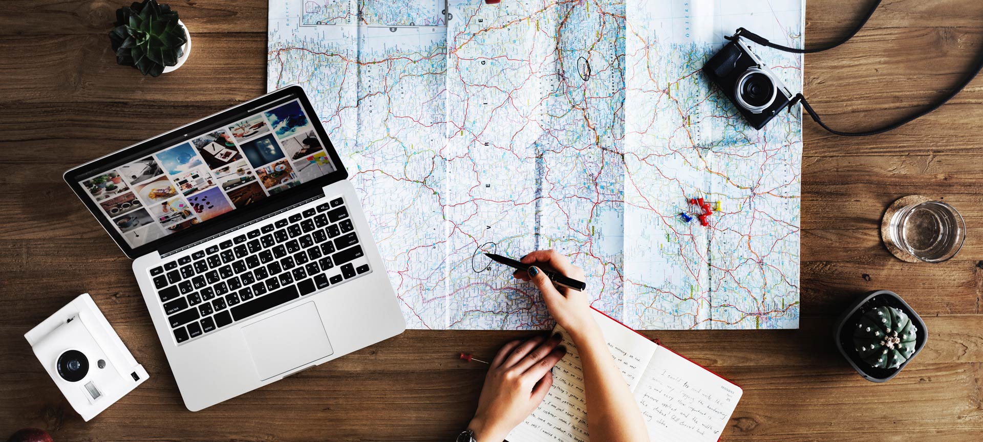 Route on a map Route on a map