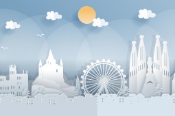 Montage vectoriel monuments d'Espagne