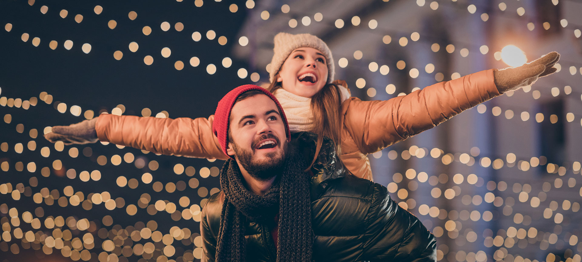 Turistas aproveitando o Natal