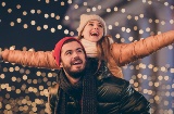 Tourists enjoying Christmas