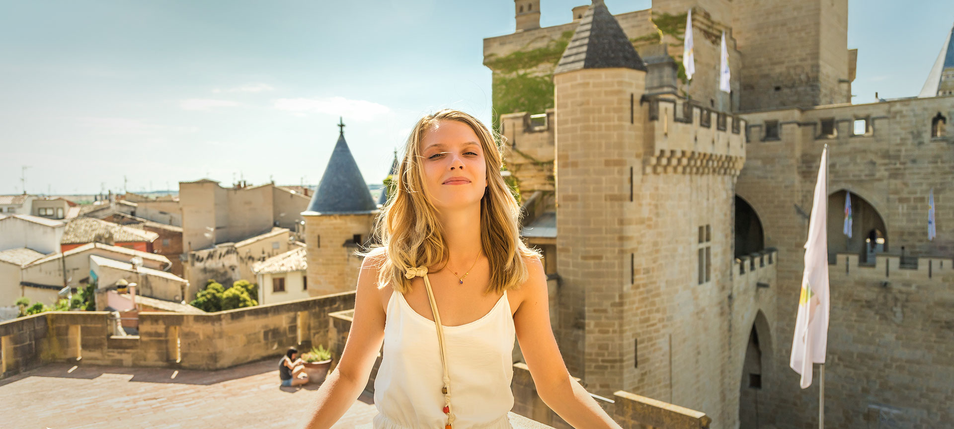 Turista viajando pela Espanha