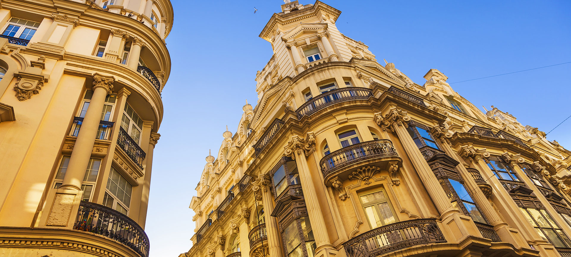 Building façades in Albacete