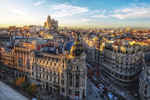 Vista da Gran Vía, Madri