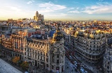 Blick auf die Gran Vía, Madrid