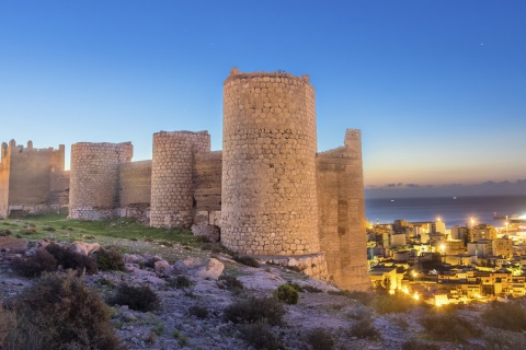 The Citadel dominates the vista of Almería (Andalusia)