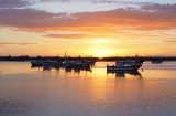 Vista del amanecer en Isla Cristina, Huelva