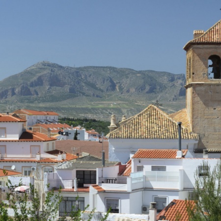 Panoramablick auf Baza in Granada (Andalusien)
