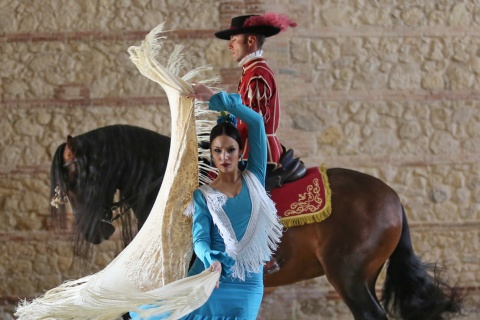 Espetáculo equestre permanente Paixão e Duende do Cavalo Andaluz