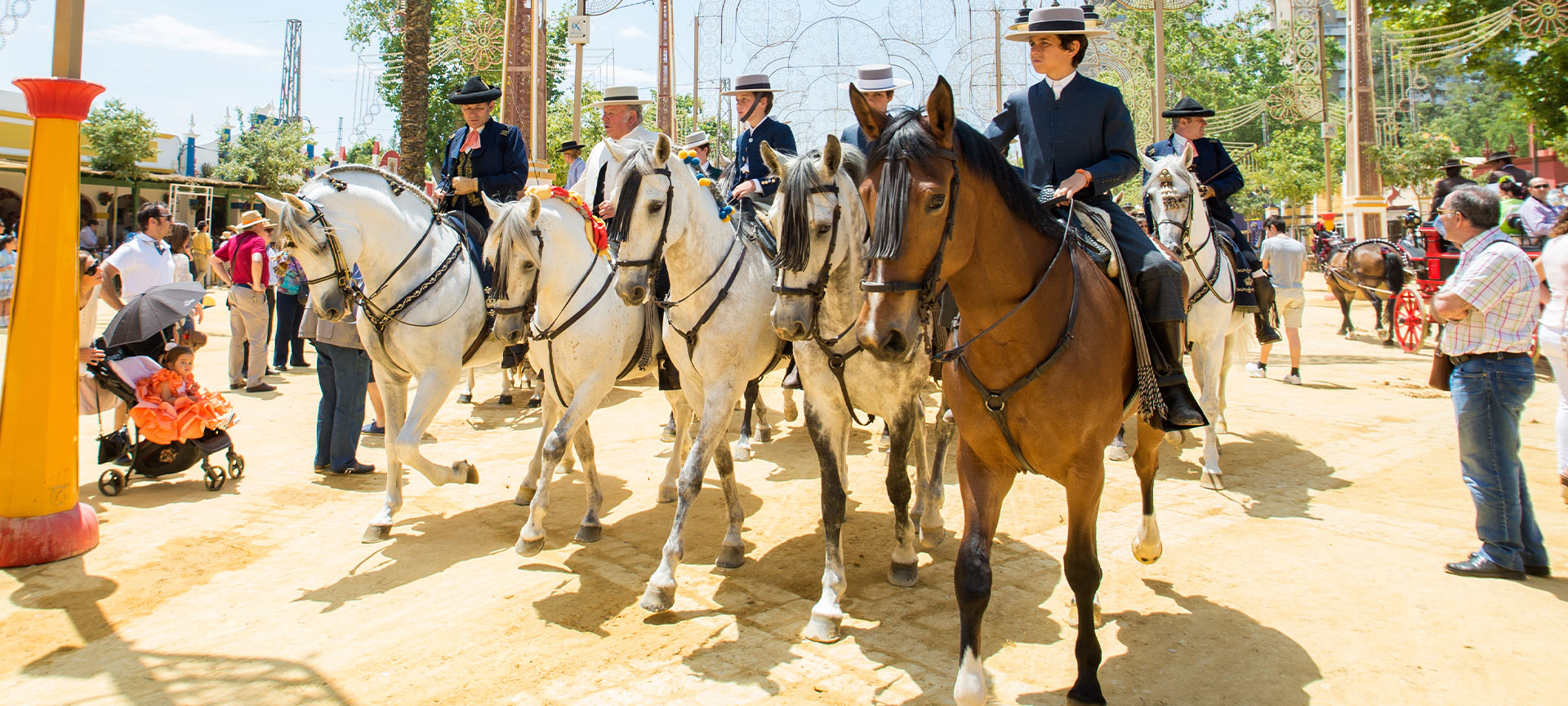 Ярмарка лошадей в Херес-де-ла-Фронтера, Кадис (Андалусия).