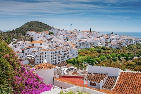 Veduta di Frigiliana, a Malaga (Andalusia)