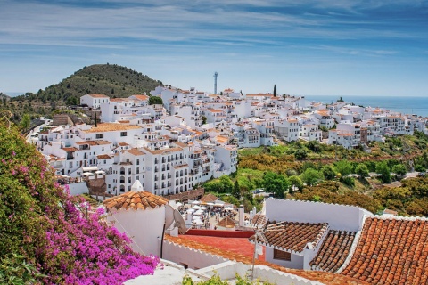 Sicht auf Frigiliana. Málaga