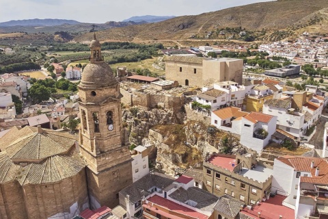 Veduta generale di Loja, a Granada (Andalusia)