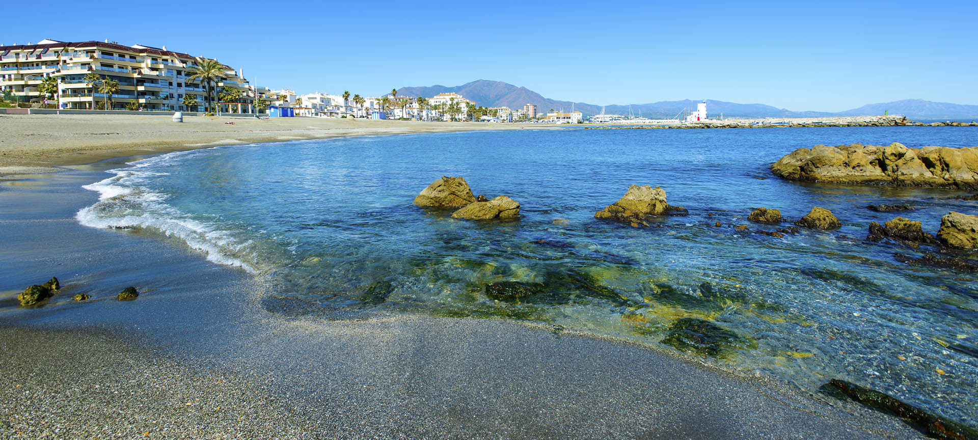 La Duquesa beach in Manilva (Malaga, Andalusia)