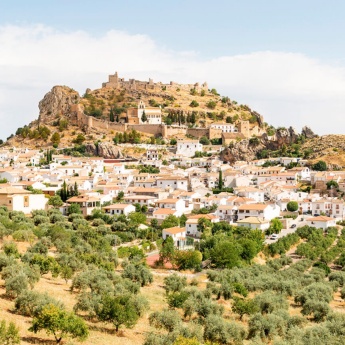 View of Moclín, Granada and its Arab castle