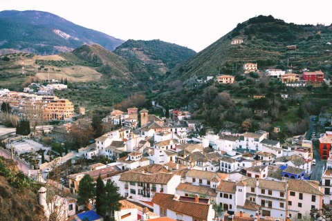 Vista de Monachil, em Granada (Andaluzia)
