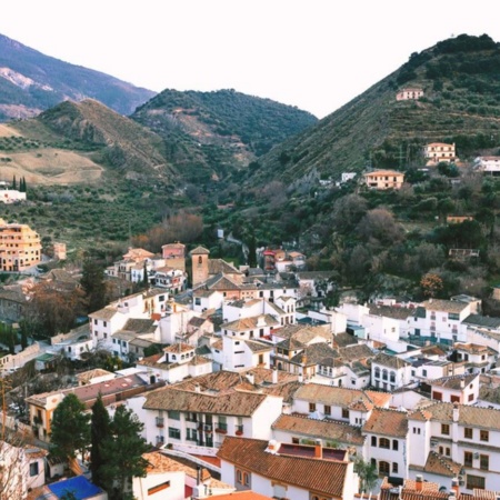 Vista de Monachil, em Granada (Andaluzia)