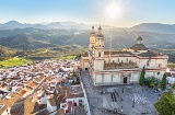 Vista de Olvera povoados brancos de Cádis