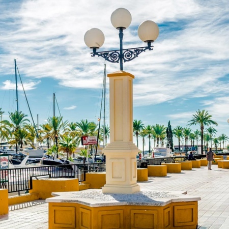 Seafront promenade in Fuengirola (Malaga, Andalusia)