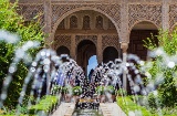 Detalle del Patio del Generalife en La Alhambra de Granada