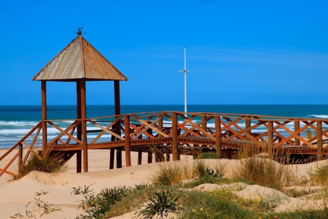Playa de Cortadura, en Cádiz