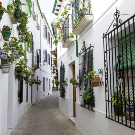 Arquitetura tradicional e decoração típica de Priego de Córdoba (Córdoba, Andaluzia)