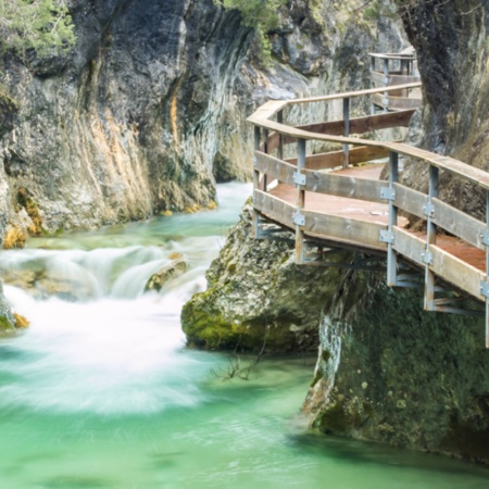 Pontes sobre o rio Borosa no Parque Natural de Cazorla (Jaén)