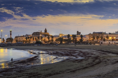 "Plage El Rompidillo à Rota (province de Cadix, Andalousie) "