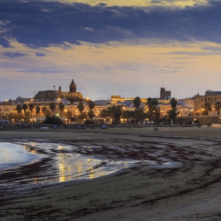 Praia de El Rompidillo, em Rota (Cádis, Andaluzia)