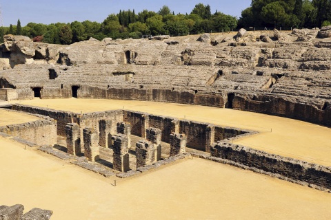 Ruines romaines de Santiponce (province de Séville, Andalousie)