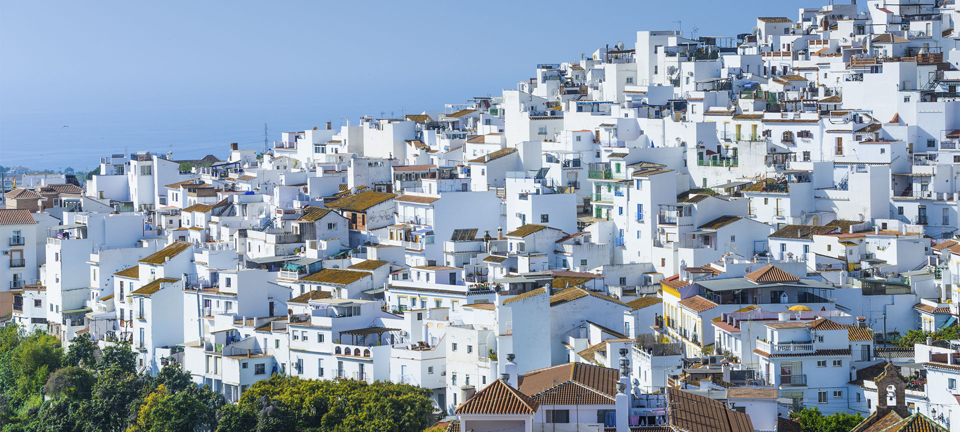 Panoramic view of Torrox in Malaga (Andalusia)