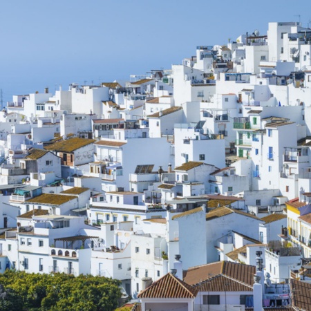 Panoramic view of Torrox in Malaga (Andalusia)