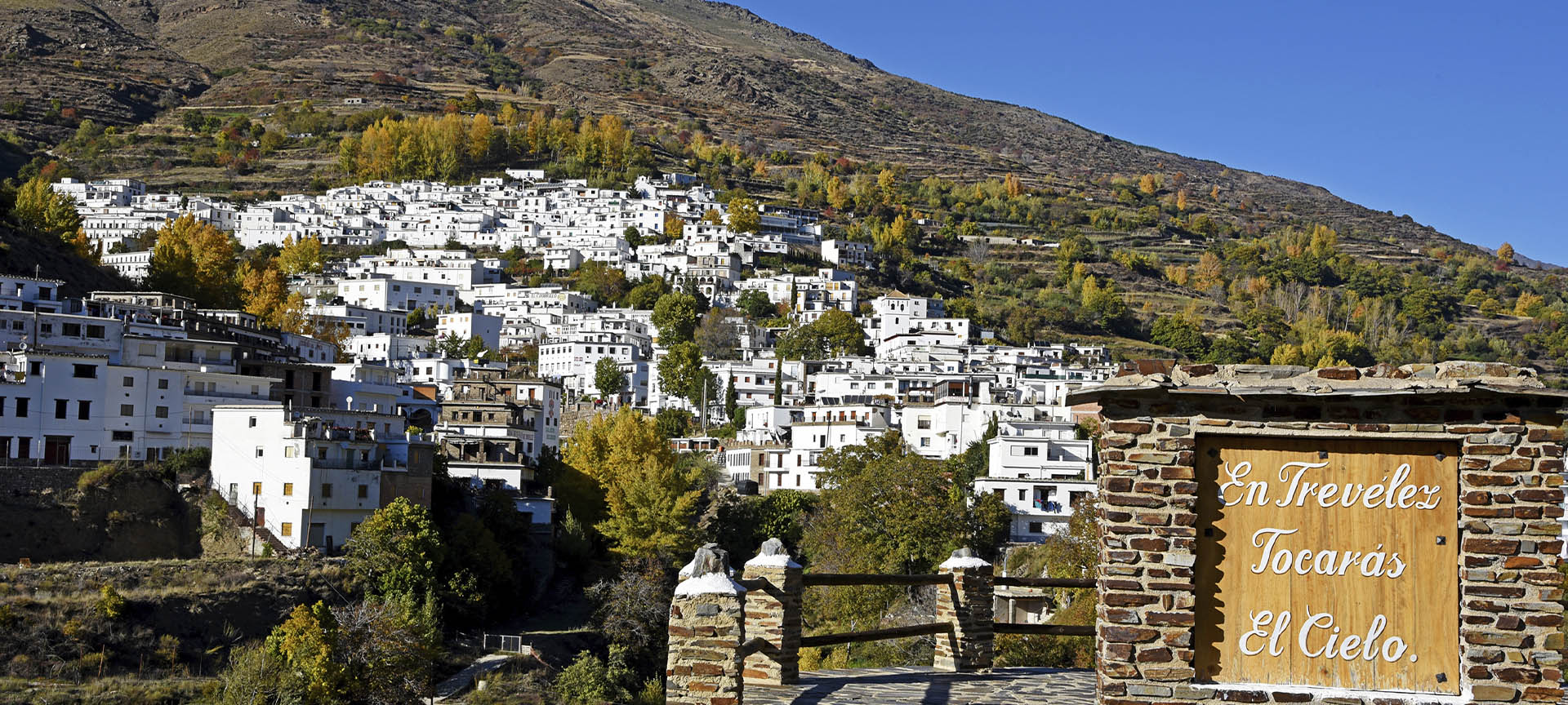 Panoramic view of Trévelez (Granada, Andalusia)