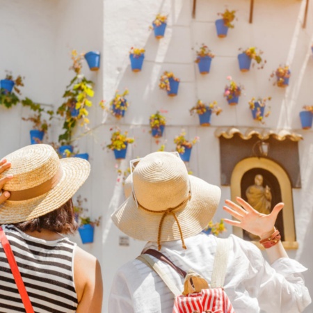 Tourists in the city of Córdoba, Andalusia