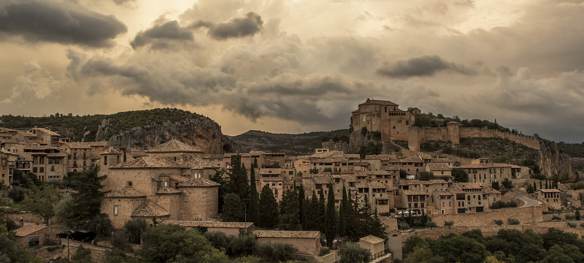 Panorama Alquézar (Huesca, Aragonia)