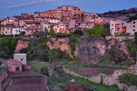 Vue panoramique de Beceite (province de Teruel, Aragon)
