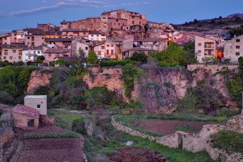 Panoramablick auf Beceite (Teruel, Aragonien)