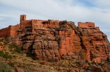 Vista panorâmica do Castelo de Peracense em Teruel, Aragón