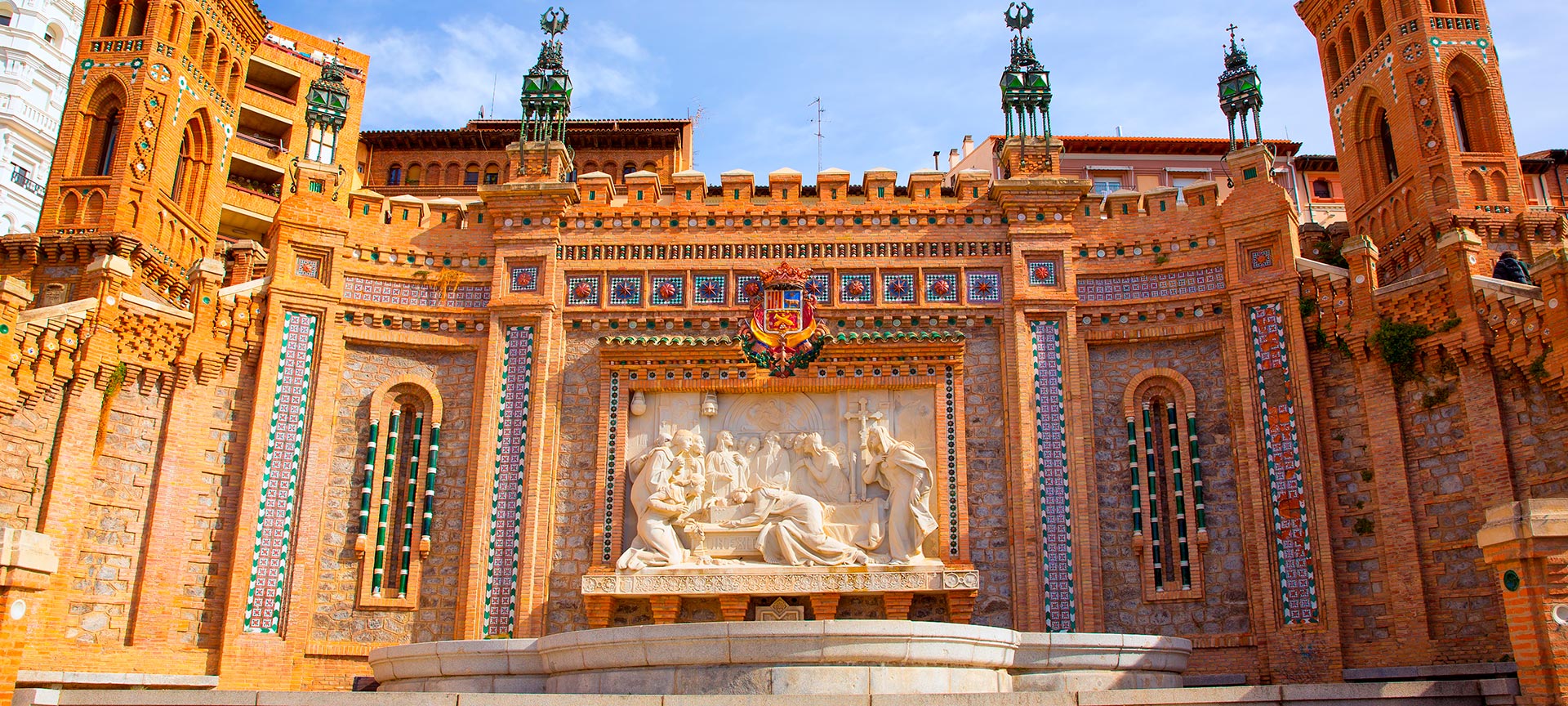 Escalier menant à la Fontaine des Amoureux à Teruel, Aragon