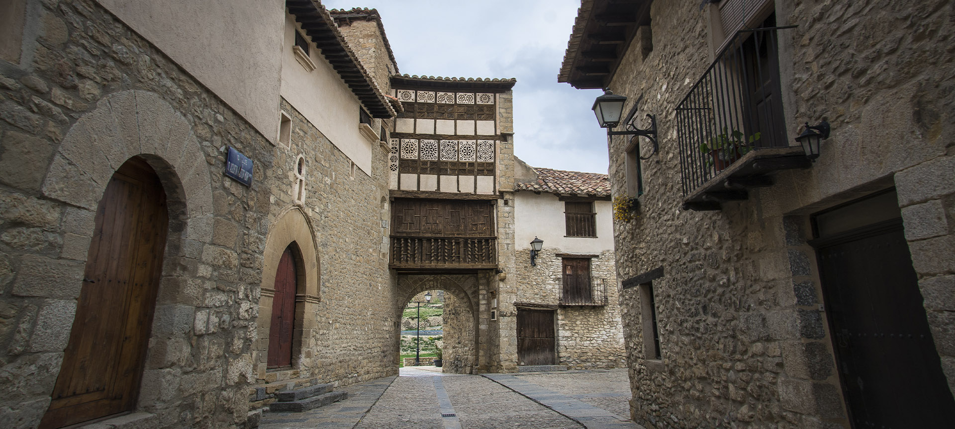 The Portal de la Monjas gateway in Mirambel, Teruel (Aragon)