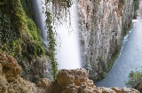 A cachoeira Cola de Caballo do Monastério de Piedra, em Nuévalos (Zaragoza, Aragón)